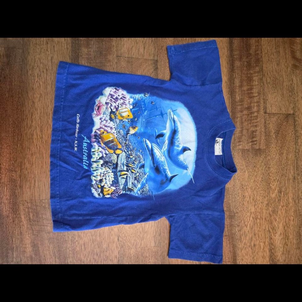 Vintage Australia Dolphin Kids Tourist T-shirt from Coffs Harbour NSW, Australia